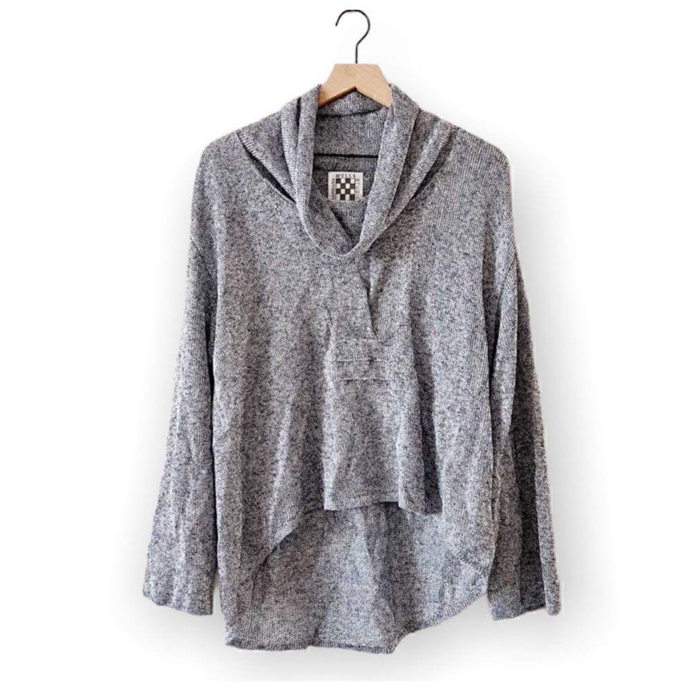 Heather Gray Cowl Neck Women's Sweater